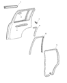 1997 Jeep Grand Cherokee Weather Strip Diagram - 55255459AB