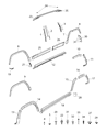 Jeep Door Moldings Diagram - 6VX66RXFAB