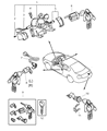 Chrysler Ignition Lock Assembly Diagram - MN133168