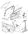 Dodge Neon Window Regulator Diagram - 5008039AI