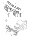 Dodge Sprinter 2500 Dash Panels Diagram - 5121578AA