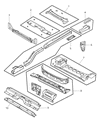 Chrysler Sebring Rear Crossmember Diagram - 4696813AE