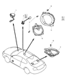2005 Chrysler Sebring Car Speakers Diagram - MR318618