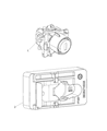 Jeep Gladiator Door Lock Cylinder Diagram - 68384449AB