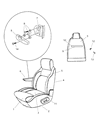 2000 Dodge Ram Wagon Seat Cushion Diagram - SR311C3AA