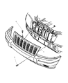 2004 Jeep Grand Cherokee Grille Diagram - XC052XRAD