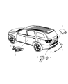 Dodge Durango Parking Assist Distance Sensor Diagram - 68254089AC