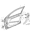 Chrysler Sebring Door Hinge Diagram - 5155093AB