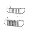 2012 Jeep Liberty Grille Diagram - 5KH101DMAD