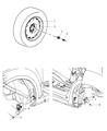 Jeep Compass Spare Wheel Diagram - 1CT67PAKAB