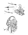 Jeep Grand Cherokee Automatic Transmission Shift Levers Diagram - 52109673AC