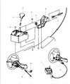 Dodge Intrepid Shift Knob Diagram - 4593491AA