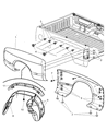 Dodge Ram 3500 Fender Diagram - 5KK50TZZAA