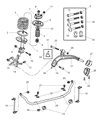 Ram C/V Sway Bar Link Diagram - V4743669AC