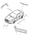 2010 Chrysler Sebring Door Moldings Diagram - ZH58TZZAA
