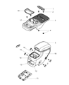 Dodge Durango Center Console Base Diagram - 1WQ011D3AB