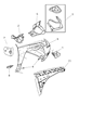 Chrysler Pacifica Fender Diagram - 68003528AA