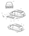 1999 Chrysler Town & Country Door Moldings Diagram - HU88TTK