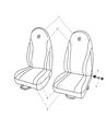 2002 Dodge Dakota Seat Cover Diagram - UH721L5AA