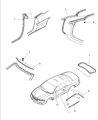 1999 Chrysler Sebring Door Seal Diagram - 4724303