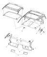 2001 Dodge Dakota Sun Visor Diagram - 5GE13TL2AD