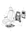2010 Dodge Grand Caravan Armrest Diagram - 1JA931D5AA