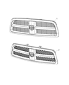 2009 Dodge Ram 1500 Grille Diagram - 1KX581YBAB