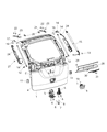 Chrysler Trunk Lid Latch Diagram - 68305566AA