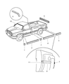 1997 Dodge Ram 3500 Door Moldings Diagram - 55274895