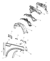 Dodge Nitro Fender Diagram - 55360845AD