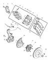 Dodge Durango Brake Caliper Bracket Diagram - 5080557AC