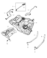 2008 Chrysler Sebring Fuel Tank Strap Diagram - 5085279AD