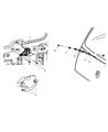 Chrysler PT Cruiser Windshield Wiper Diagram - 4857931AD