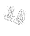 2001 Dodge Durango Seat Cover Diagram - UR251DVAA