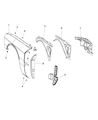 Dodge Fender Diagram - 4816165AF