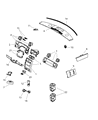 Chrysler Aspen Steering Column Cover Diagram - 1GY08XDBAA