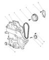 2002 Chrysler Voyager Timing Cover Gasket Diagram - 4621987