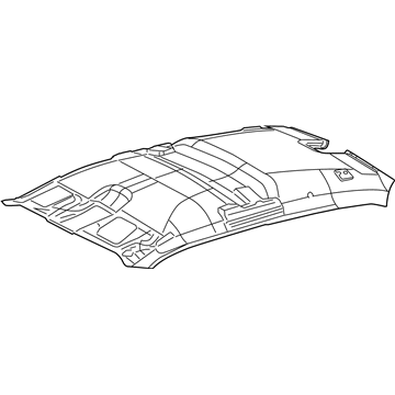 Dodge 6KA89DX9AB HEADLINER Includes Visor Retainers