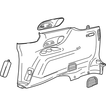 Chrysler 5RJ20PD2AI PANEL Quarter Trim Includes Cupholder