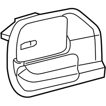 Chrysler 5VM63DX9AJ PANEL Cargo Door Housing Includes Both Doors, Upper Bin, and Seat Belt Clip