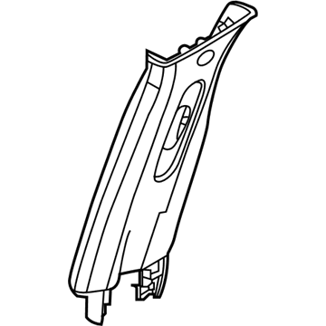 Jeep 6ND20PS4AA MOLDING B Pillar Upper B-Pillar, Includes Attach Clips And Round Screw Cover Cap