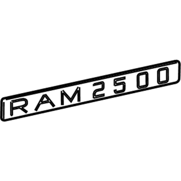 Ram 55372616AB NAMEPLATE Ram 2500 Heavy Duty