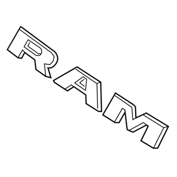 Ram 68247263AA NAMEPLATE RAM