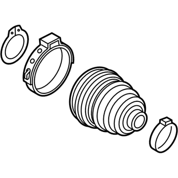 Mopar 68263498AA Boot Kit Half Shaft with Outer CV Joint, No Grease Included
