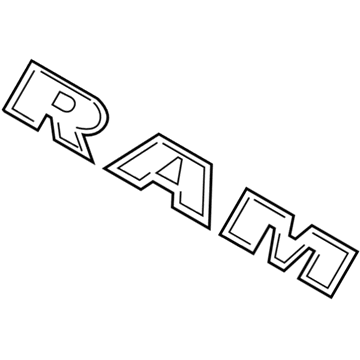 Ram 68302528AB NAMEPLATE Front Door Ram