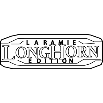 Ram 68310060AA NAMEPLATE Front Door Laramie Longhorn-Front Door