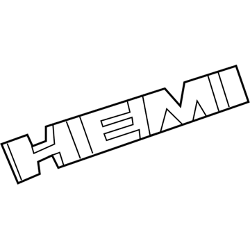 Dodge 68292587AB NAMEPLATE Hemi Hood Side Or Fender