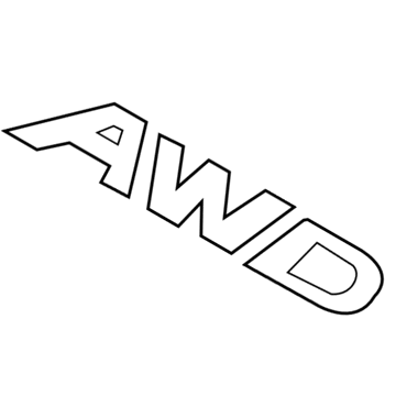 Dodge 68216158AB NAMEPLATE AWD Decklid
