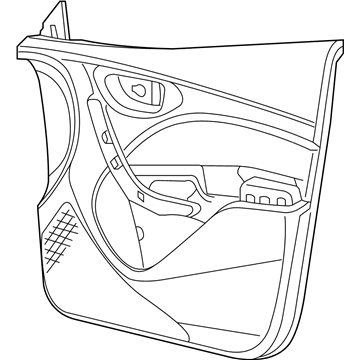 Mopar 1SW121X9AD Panel Front Door Trim