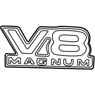 Dodge 55296307AB NAMEPLATE Door V8 MAGNUM
